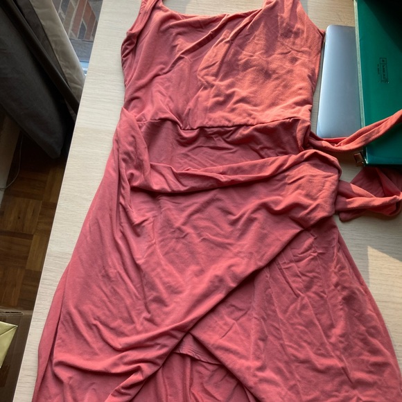 Aritzia Wilfred Saturn Wrap Dress - Pink, Size M - Picture 3 of 7